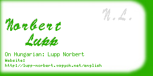 norbert lupp business card